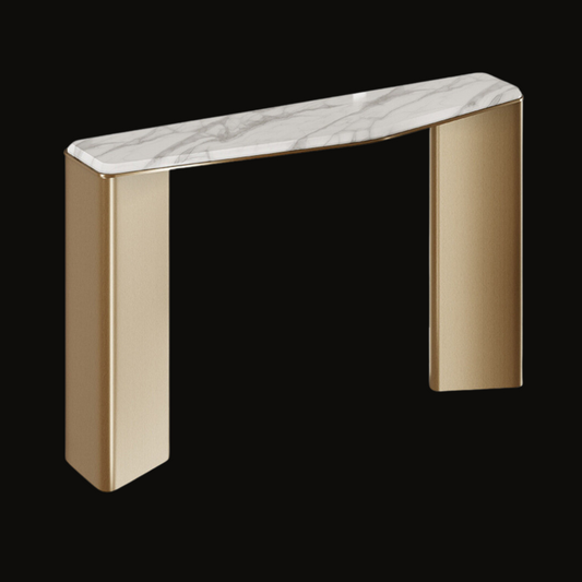 Modern Marble and Gold Console Table