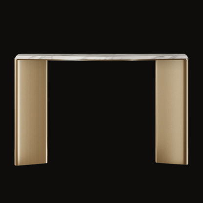 Modern Marble and Gold Console Table
