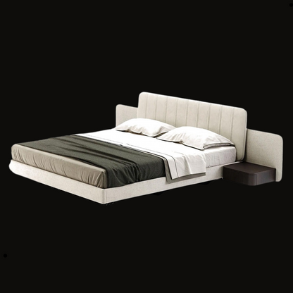 Luxury Upholstered Customizable Bed with Built-in Nightstands – Modern Design